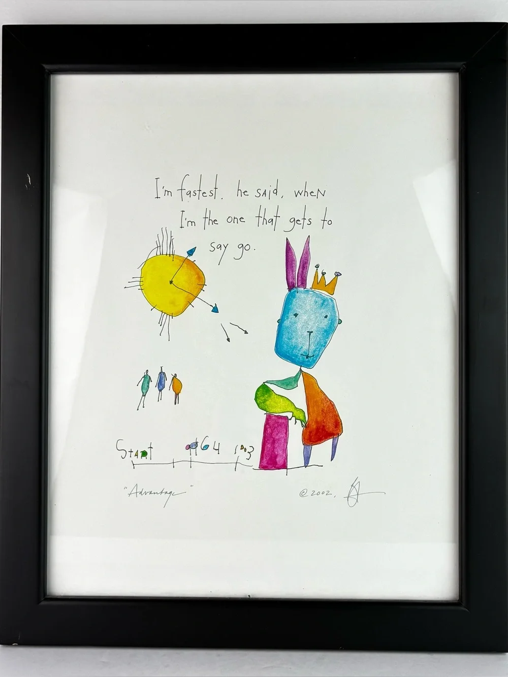 Brian Andreas “Advantage” Framed 2002 Art Print